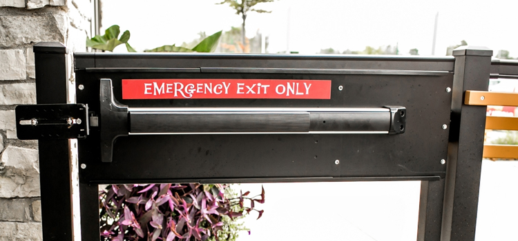 emergency push bar installation in Firebaugh