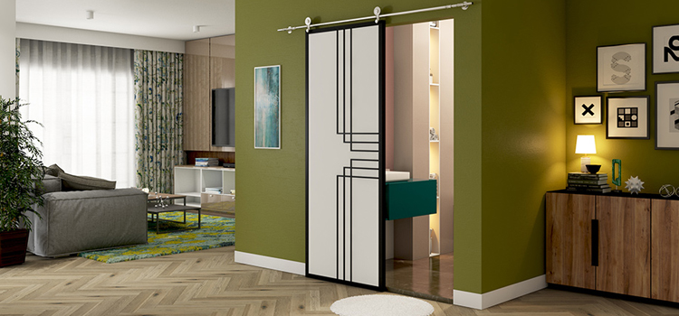 sliding bathroom door installation in Firebaugh